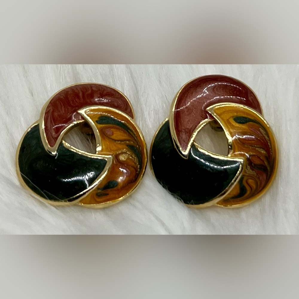 Vintage 90s Multicolored Pierced Earrings
